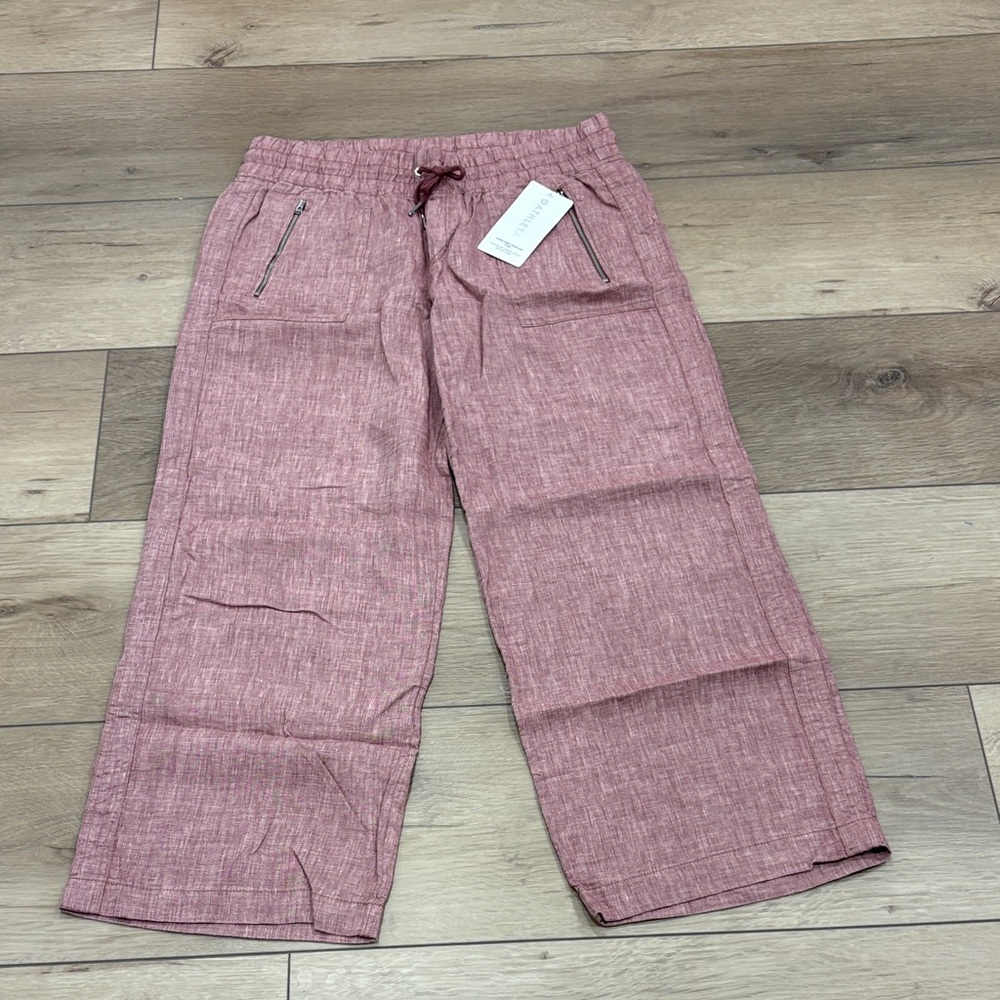 Athleta Cabo Linen Wideleg Pant